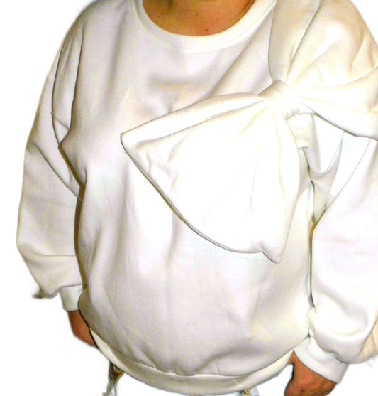 Blouse met grote strik.